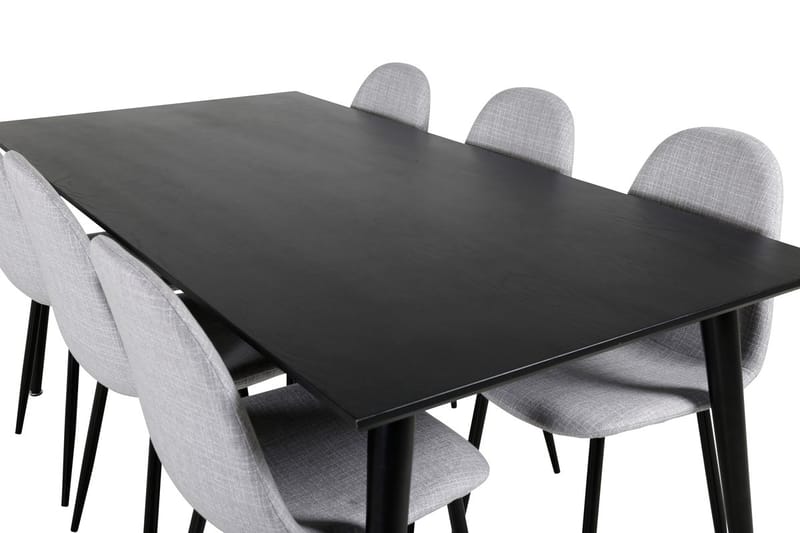 Rektangulär matgrupp Venture Home Grå Svart 6st - Møbler - Bord - Spisegrupper