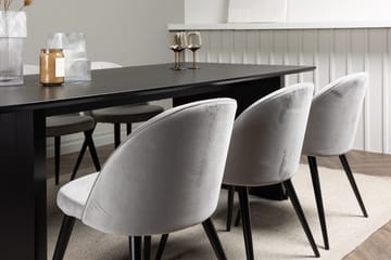 Rektangulär matgrupp Venture Home Grå Svart 6st - Møbler - Bord - Spisegrupper