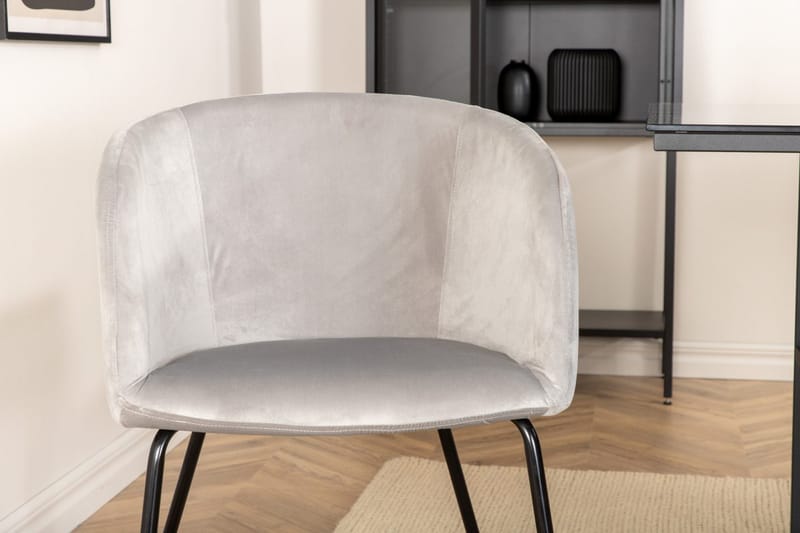 Rektangulär matgrupp Venture Home Grå Svart 6st - Møbler - Bord - Spisegrupper