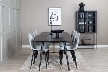 Rektangulär matgrupp Venture Home Grå Svart 6st - Møbler - Bord - Spisegrupper