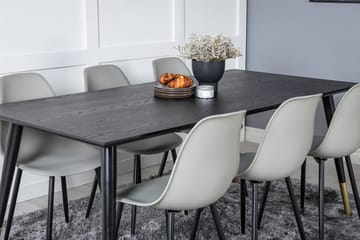 Rektangulär matgrupp Venture Home Grå Svart 6st - Møbler - Bord - Spisegrupper