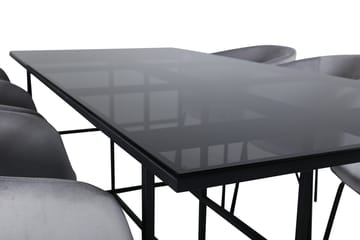 Rektangulär matgrupp Venture Home Grå Svart 6st - Møbler - Bord - Spisegrupper