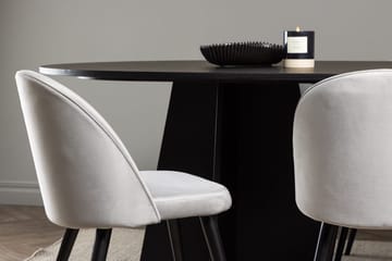 Rektangulär matgrupp Venture Home Grå Svart 6st - Møbler - Bord - Spisegrupper