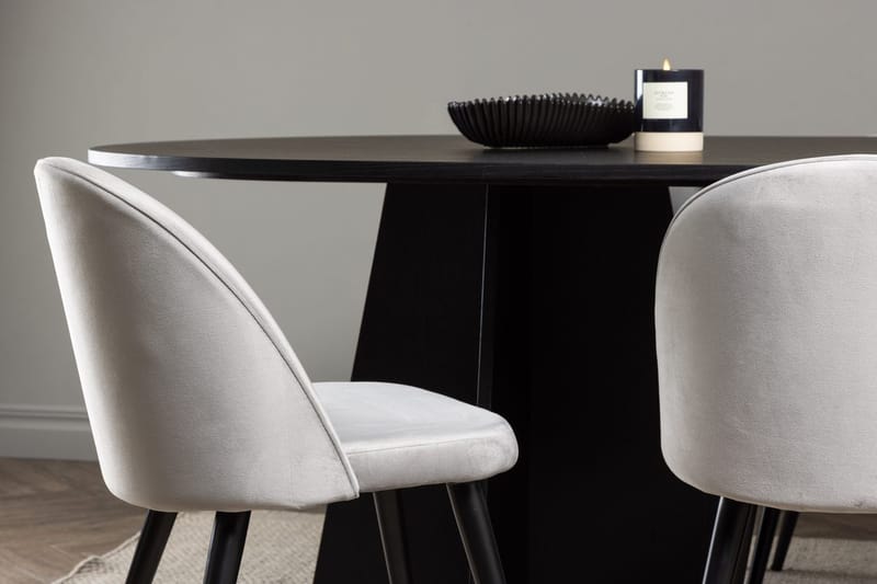 Rektangulär matgrupp Venture Home Grå Svart 6st - Møbler - Bord - Spisegrupper