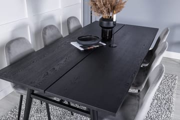 Rektangulär matgrupp Venture Home Grå Svart 6st - Møbler - Bord - Spisegrupper