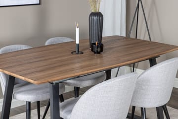 Rektangulär matgrupp Venture Home Grå Valnöt 4st - Møbler - Bord - Spisegrupper