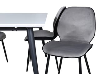Rektangulär matgrupp Venture Home Grå Vit 4st - Møbler - Bord - Spisegrupper