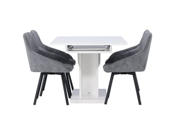Rektangulär matgrupp Venture Home Grå Vit 4st - Møbler - Bord - Spisegrupper
