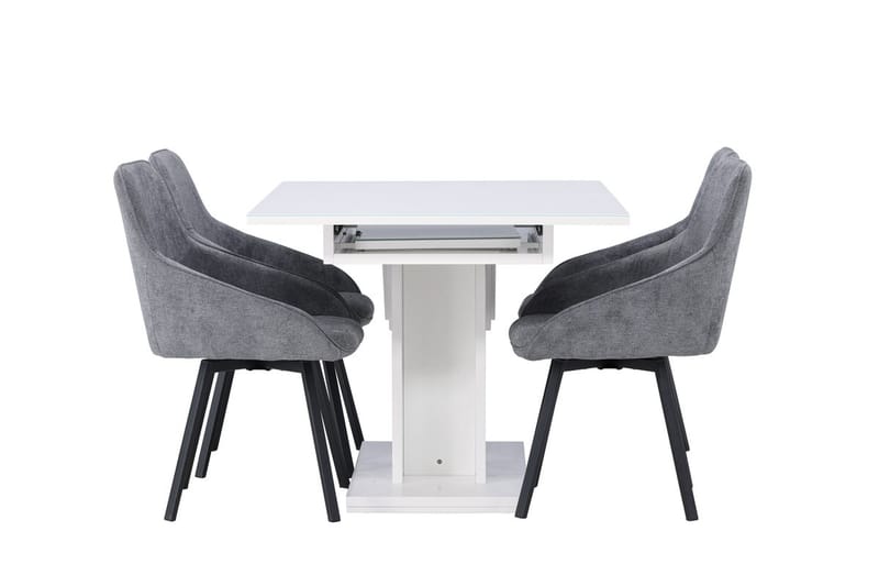 Rektangulär matgrupp Venture Home Grå Vit 4st - Møbler - Bord - Spisegrupper
