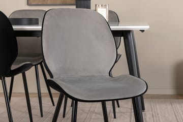 Rektangulär matgrupp Venture Home Grå Vit 4st - Møbler - Bord - Spisegrupper