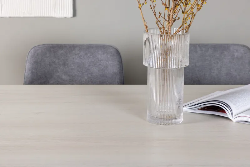 Rektangulär matgrupp Venture Home Grå Vit 6st - Møbler - Bord - Spisegrupper