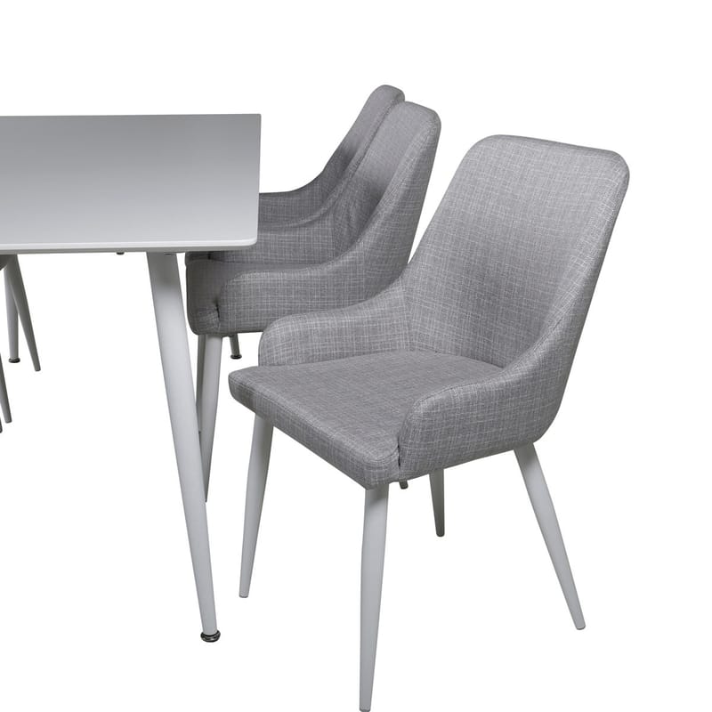 Rektangulär matgrupp Venture Home Grå Vit 6st - Møbler - Bord - Spisegrupper