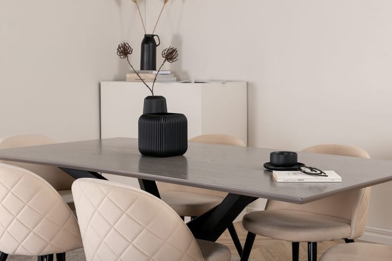 Rektangulär matgrupp Venture Home Grå - Møbler - Bord - Spisegrupper
