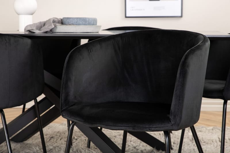 Rektangulär matgrupp Venture Home Grå - Møbler - Bord - Spisegrupper