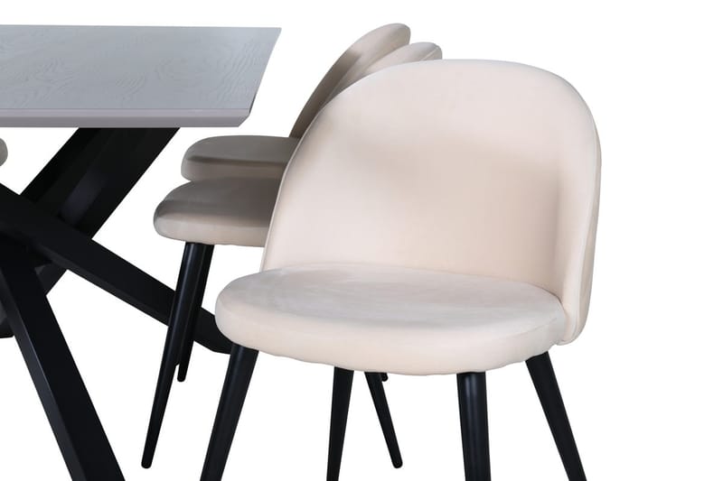 Rektangulär matgrupp Venture Home Grå - Møbler - Bord - Spisegrupper