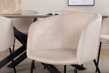 Rektangulär matgrupp Venture Home Grå - Møbler - Bord - Spisegrupper