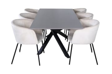 Rektangulär matgrupp Venture Home Grå - Møbler - Bord - Spisegrupper