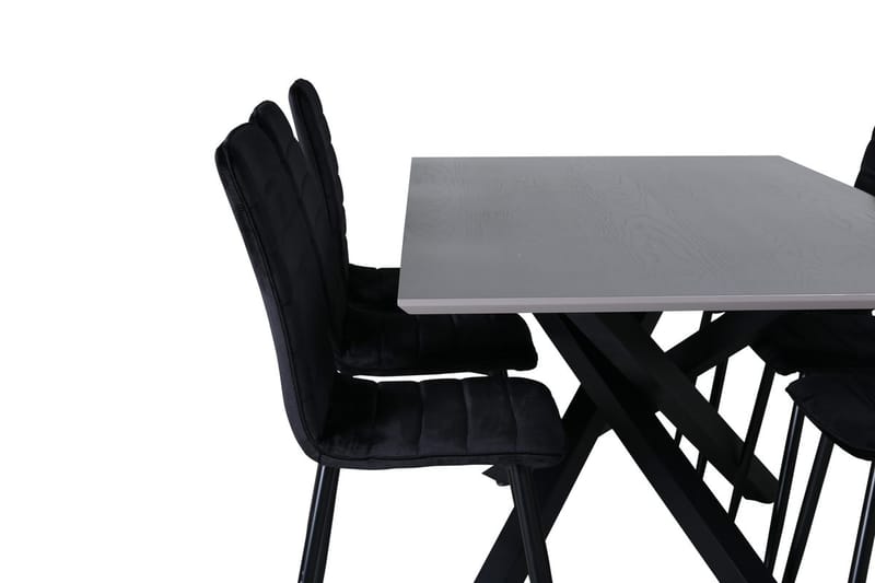 Rektangulär matgrupp Venture Home Grå - Møbler - Bord - Spisegrupper