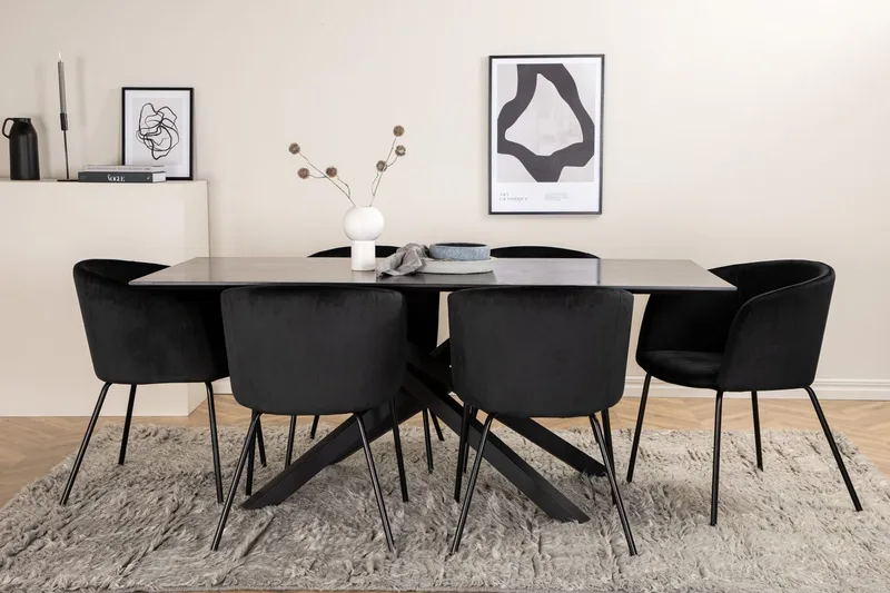 Rektangulär matgrupp Venture Home Grå