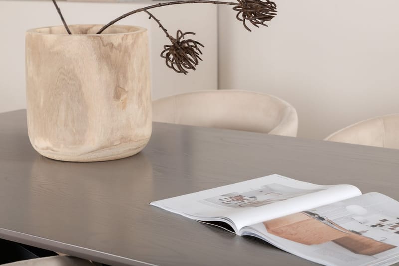 Rektangulär matgrupp Venture Home Grå - Møbler - Bord - Spisegrupper