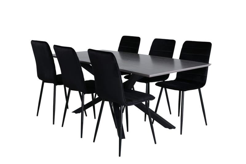 Rektangulär matgrupp Venture Home Grå - Møbler - Bord - Spisegrupper