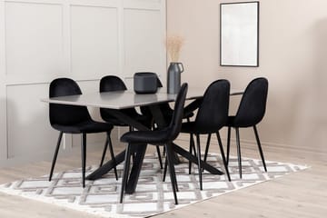 Rektangulär matgrupp Venture Home Grå - Møbler - Bord - Spisegrupper