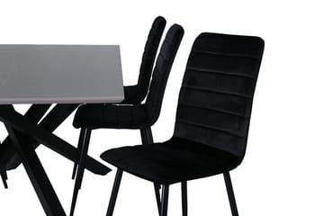 Rektangulär matgrupp Venture Home Grå - Møbler - Bord - Spisegrupper