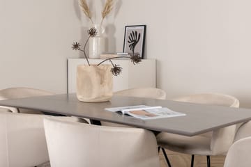 Rektangulär matgrupp Venture Home Grå - Møbler - Bord - Spisegrupper