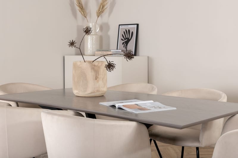 Rektangulär matgrupp Venture Home Grå - Møbler - Bord - Spisegrupper