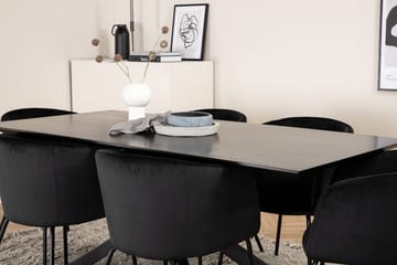 Rektangulär matgrupp Venture Home Grå - Møbler - Bord - Spisegrupper