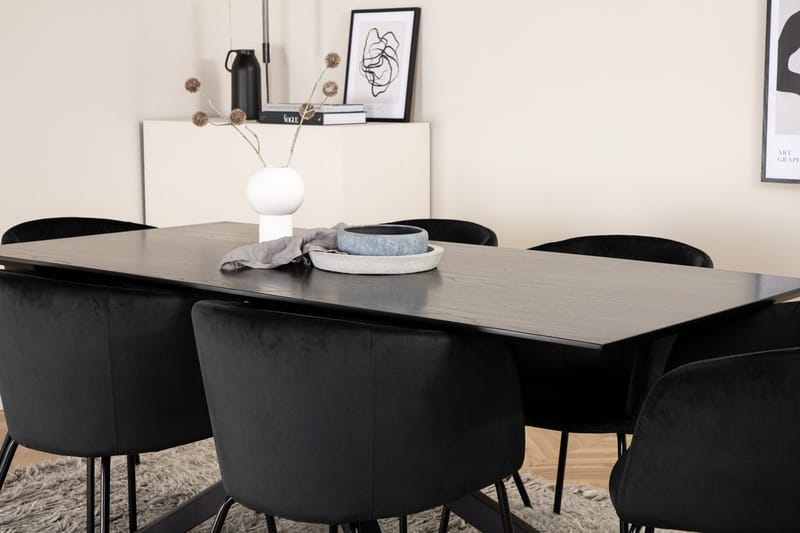 Rektangulär matgrupp Venture Home Grå - Møbler - Bord - Spisegrupper
