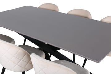 Rektangulär matgrupp Venture Home Grå - Møbler - Bord - Spisegrupper