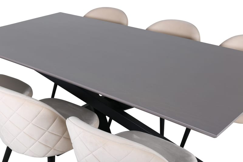 Rektangulär matgrupp Venture Home Grå - Møbler - Bord - Spisegrupper