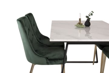 Rektangulär matgrupp Venture Home Grön Svart 4st - Møbler - Bord - Spisegrupper