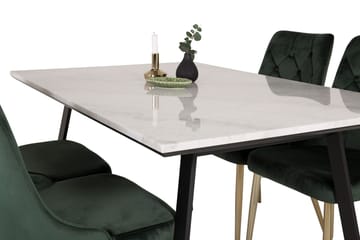 Rektangulär matgrupp Venture Home Grön Svart 4st - Møbler - Bord - Spisegrupper