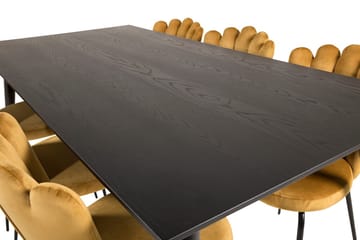 Rektangulär matgrupp Venture Home Gul Svart 6st - Møbler - Bord - Spisegrupper