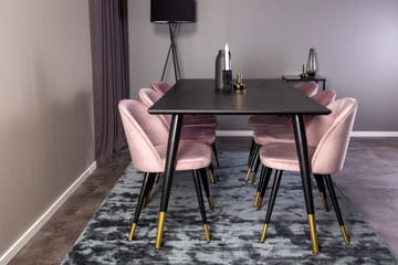Rektangulär matgrupp Venture Home Guld - Møbler - Bord - Spisegrupper