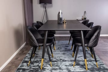 Rektangulär matgrupp Venture Home Guld - Møbler - Bord - Spisegrupper
