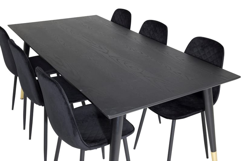 Rektangulär matgrupp Venture Home Guld - Møbler - Bord - Spisegrupper