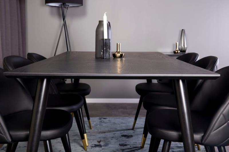 Rektangulär matgrupp Venture Home Guld - Møbler - Bord - Spisegrupper