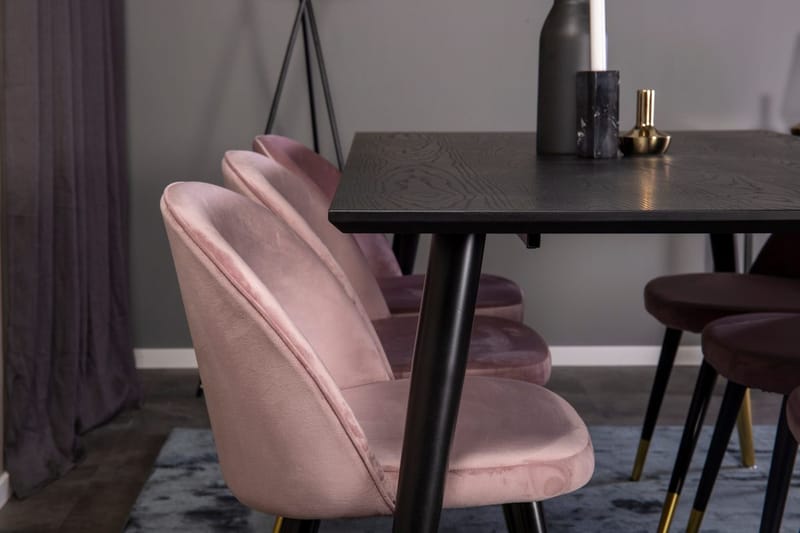 Rektangulär matgrupp Venture Home Guld - Møbler - Bord - Spisegrupper
