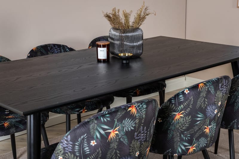 Rektangulär matgrupp Venture Home Guld - Møbler - Bord - Spisegrupper