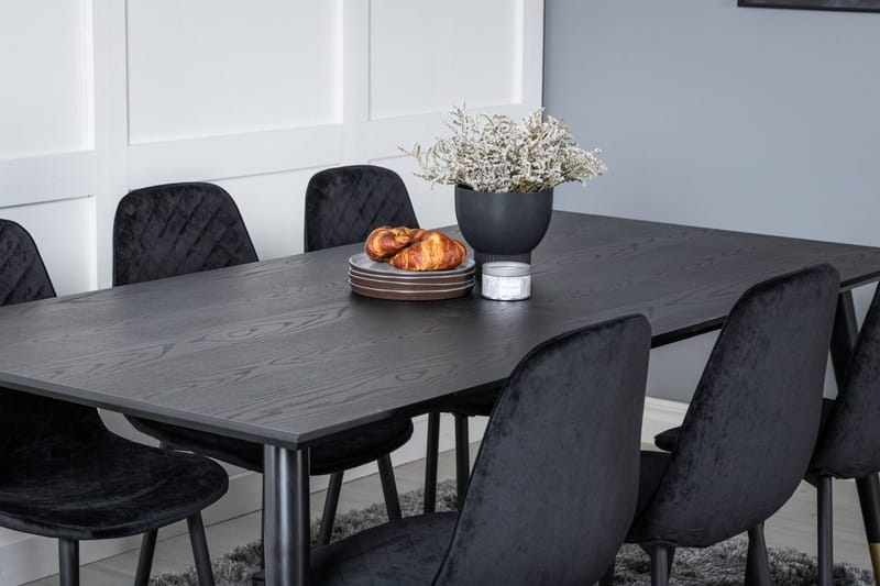 Rektangulär matgrupp Venture Home Guld - Møbler - Bord - Spisegrupper