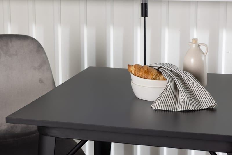 Rektangulär matgrupp Venture Home Ljusgrå Svart 2st - Møbler - Bord - Spisegrupper