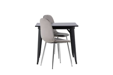Rektangulär matgrupp Venture Home Ljusgrå Svart 2st - Møbler - Bord - Spisegrupper