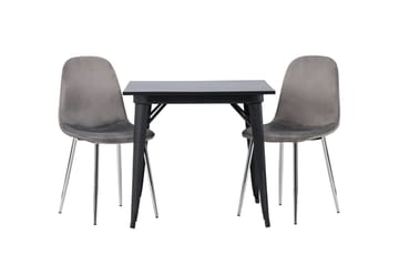 Rektangulär matgrupp Venture Home Ljusgrå Svart 2st - Møbler - Bord - Spisegrupper