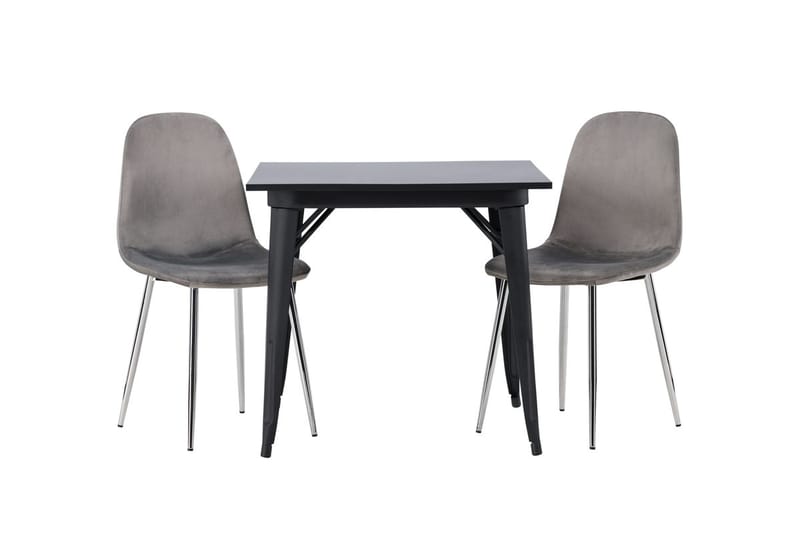Rektangulär matgrupp Venture Home Ljusgrå Svart 2st - Møbler - Bord - Spisegrupper