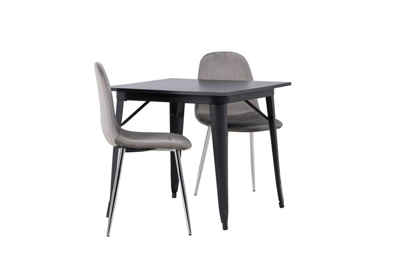 Rektangulär matgrupp Venture Home Ljusgrå Svart 2st - Møbler - Bord - Spisegrupper