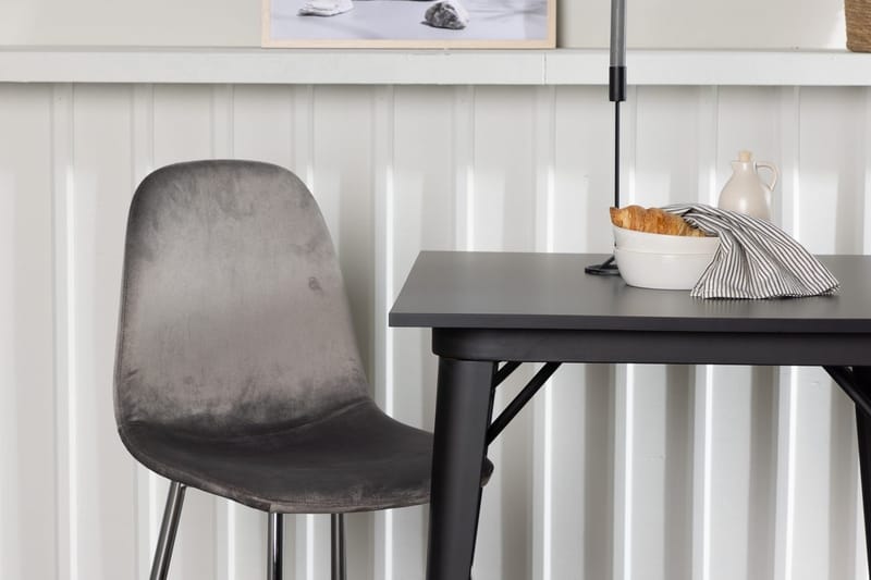 Rektangulär matgrupp Venture Home Ljusgrå Svart 2st - Møbler - Bord - Spisegrupper