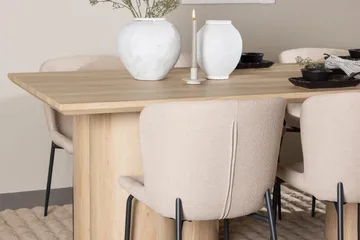 Rektangulär matgrupp Venture Home Ljust trä - Møbler - Bord - Spisegrupper